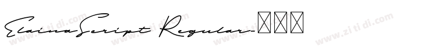 ElainaScript Regular字体转换